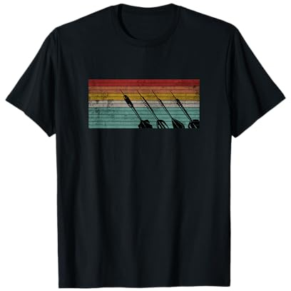 Retro Dartpfeile Vintage Dart Flights Darts Dartspieler T-Shirt