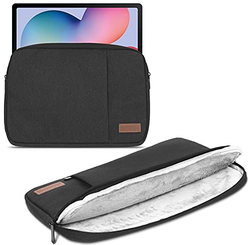 NAUC Schutzhülle kompatibel mit Samsung Galaxy Tab S10 Plus / S9 Plus / S9 FE Plus / S8 Plus / S7 Plus FE Tablet Hülle 12,4 Zoll Tasche Case Cover, Farbe:Schwarz