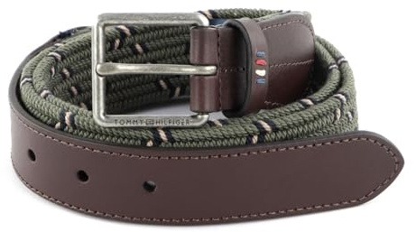 Tommy Hilfiger Gürtel Casual Essential Elastic 3.5 W95 Army Green olivgrün