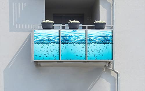 Wallario Balkonverkleidung, Sichtschutz, Windschutz, Meterware nach Maß - Motiv Nahaufnahme Wasser (Grundpreis: 27,95Eur/m)