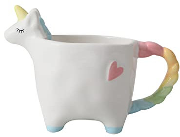 DECRZPB Handcrafted Ceramic Coffee Mug Cute Unicorn Tea Cup Pottery Coffee Cup Mug Gift for Office and Home