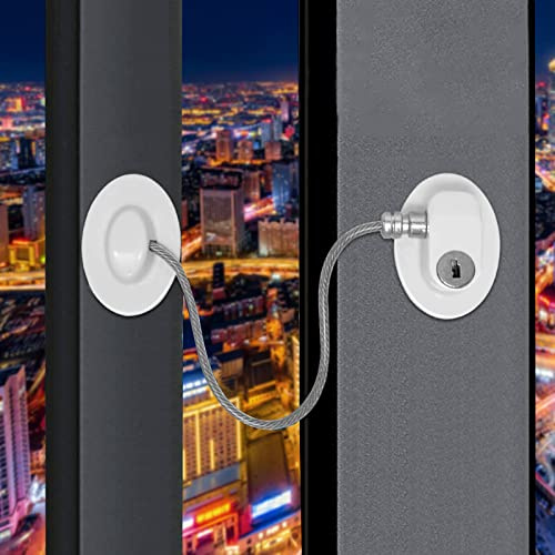 Barnsäkring fönster, 2-pack självhäftande fönstersäkring barn fönstersäkerhet utan borrning fönster barnsäkerhet med stängningslås för husdjur barnsäker