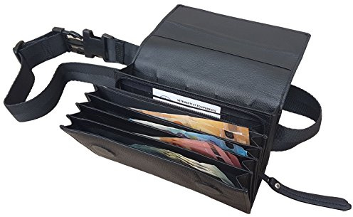 CLAIRE-FONCET Sacoche Cuir sans Monnayeur Euro – Portefeuille Serveur Restauration Pratique – Pochette Caisse Monnaie Billets sans Trieur Piéce - Fermeture Aimant - Bars, Restaurants