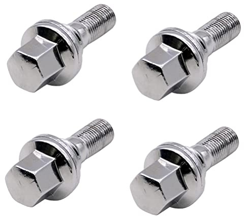 4PCS Boulons de roue de voiture rondelle plate compatible pour Peugeot 1007 206 207 307 308 406 Citroen C5 C4L 540567 5405.67 galvanisation M12*1.25 mm
