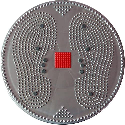 Saini_MEDICOS Matte Akupressur-Twister Big Disc Pyramide & Magnetbehandlungstherapie (Grau)