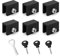 Cerradura Puerta Corredera, JANDH 6 Pieces Tope Ajustable Negro Para Puerta y Ventana con Llave, Aluminum Alloy Window lock, Strong and Durable for Sliding Doors and Windows