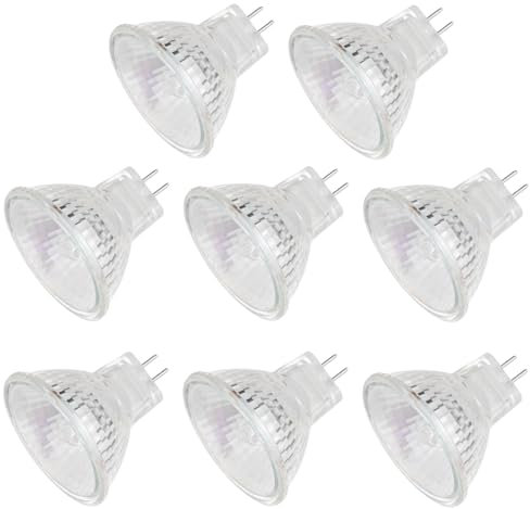 VINBE MR11 Halogen Light Bulbs, 20W 12V MR11 GU4 Halogen Spot Bulbs Lamp, Warm White,Pack of 8