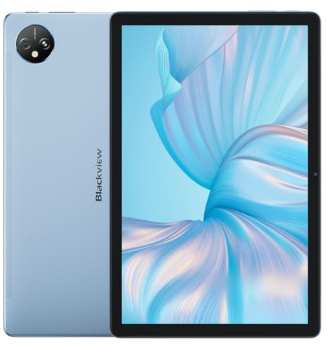Blackview Tab 80 10,1'' HD+ Android 13 Tablet, 16GB+128GB (1TB Erweiterbar), 7680mAh Batterie, Widevine L1, Dual SIM 4G LTE+WiFi, 13MP+8MP Kamera, Dual Box Stereo Lautsprecher, GPS Bluetooth Blue