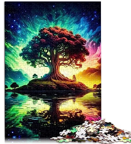 1000 puzzle per adulti, idea regalo, albero della vita cosmico, puzzle in legno, per adulti e bambini, dai 12 anni in su, 50 x 75 cm