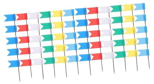 STOBOK 200 STK Reißzwecke Stecknadel Für Karte Fahnennägel Karte Reißnägel Bunte Stecknadel Fahnennadel Korkplatte Drücken Karte Heftet Flagge Reisekartenhefte Foto Tafel Abs Reisen