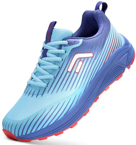 FitVille Zapatillas Anchos Trail Running Hombre Zapatos Montaña Ligeros Senderismo de Exterior Trekking Transpirables Grigio 42 EU X-Ancho