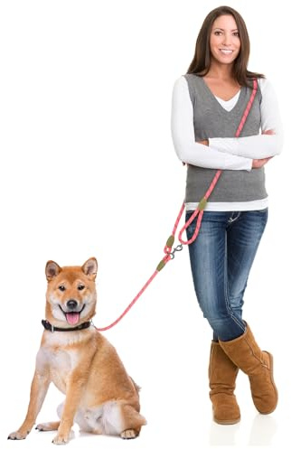 Hands Free Hundeleine 220cm Seil Crossbody Hundeleine Reflektierend für große mittlere kleine Hunde Gehen, Joggen und Laufen