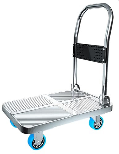 MINGYIHUI Plattformwagen Schwerlast-plattformwagen – Einhändig Klappbarer Plattformwagen Mit Leisen Rädern – Klappwagen Sackkarren(Size:60X40)