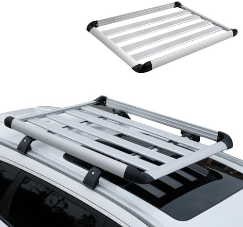 KEAAN Auto DachträGer Dachgepäckträger Korb für Renault ZOE R135 R110 R240 R90 Q90 2013-2023 2024 Auto Dach Gepäckträger Fracht Dachträger Auto Zubehör,Silver-1.6m