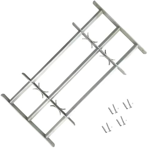 INLIFE Grate per Finestre Regolabili 3 Barre Trasversali 700-1050 mm Articoli di ferramenta, Materiali da Costruzione (5,6KG)