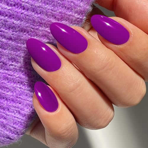 JMEOWIO Purple Semi Cured Gel Strips Wraps Nail Art Sticker