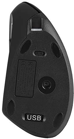 Akozon Mouse Verticale Ergonomico Mancini, DPI Regolabile e Mouse Ottico con Ricarica Wireless per laptop.