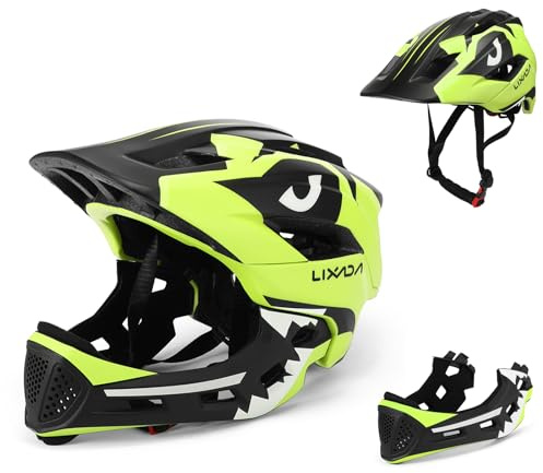 Lixada Kids Full Face Helmet Detachable Children Sports Safety Helmet for Cycle Skateboarding Roller Skating