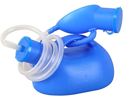 Men Urinal Bottle, Men's Urinal with Hand-held Portable Urine Cup 2000 Ml Large Capacity Leak-Proof Male Urinals for Old Men Large Plastic Pee Holder for Travel Driving Camping Convenient and Practica