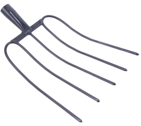 CAXUSD Attrezzo Agricolo Portatile Multifunzionale 5 Denti Robusti, Strumento Per Erba e Letame Domestico, Per Uso Rurale e Pulizia Prato