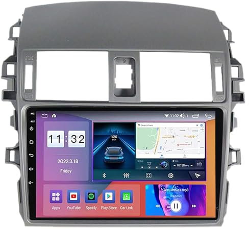 Generico Autoradio Touchscreen Android 12.0 per Co-Rolla 2006-2013 Navigazione satellitare GPS 9'' Touchscreen Lettore multimediale Dvd Ricevitore FM BT con 4G 5G WiFi SWC DSP Mirror Link Carplay M50