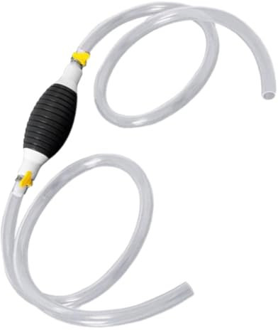 GARVALON Benzin-umfüllpumpe Mit Siphonschlauch Für Kraftstoff Manuelle Handpumpe Aus PVC Und Gummi Für Benzin Öl Wasser Und Andere Flüssigkeiten