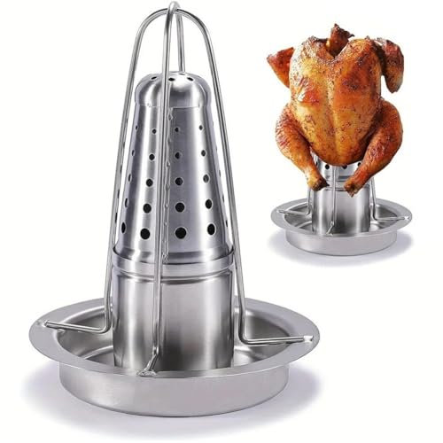 Vobumix Hähnchenbräterständer, Vertikaler Bräterhalter, Entenbräterständer, Tragbares Grillwerkzeug Für Grills Und Öfen