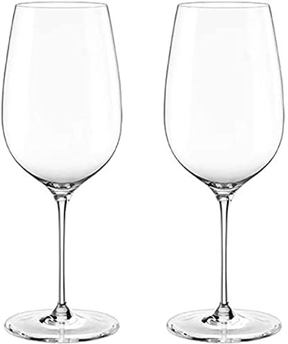 Mxxephemer Copas de Vino Tinto Copas de Vino Grandes Sopladas a Mano Juego de 2 Copas de Vino Tinto Transparente Cata de vinos para Bodas Cristalería (Color: A) (C)