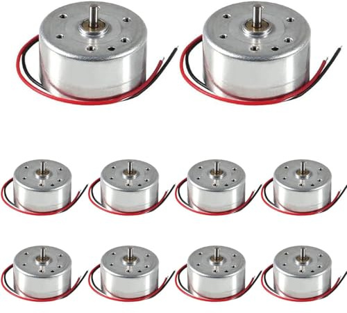 RUNCCI-YUN 10Pcs Mini Moteur Electrique,1.5V-3V-4.5V-6V-9V DC motor 6500RPM pour expérience de physique éducative bricolage