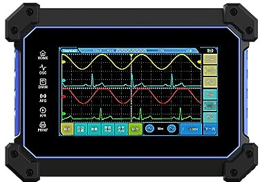 Osciloscopio, Osciloscopio Digital TO1112 TO1112C TO1112D con pantalla táctil, 2 canales, 110Mhz, Osciloscopio portátil, fuente de señal y multímetro(TO1112D)
