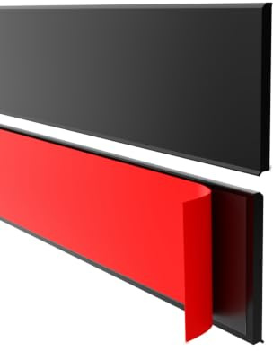 Quest Selbstklebende Sockelleiste, PVC Wandabschlussleiste PREMIUM - 10 m Rolle, 100 mm hoch, 6,5 mm dick - wasserfest & flexibel - für Wohnungen, Büros und Geschäftsräume - Schwarz