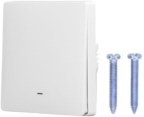 Omabeta WiFi Väggbrytare med Tidsfunktion för Smart Home Control och Röststyrning, Hållbart ABS-hus, 100-, 1000W