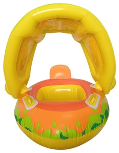 Salvagente gonfiabile con parasole e sedile di sicurezza, per piscina, per 6-36 , antiribaltamento, per e bambini piccoli