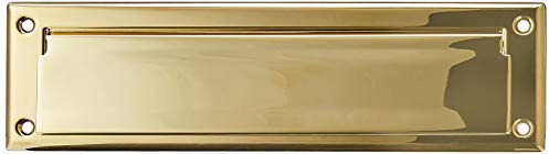 Baldwin Estate 0012.003 Letter Box Plate in Polished Brass, 13 x 3.625