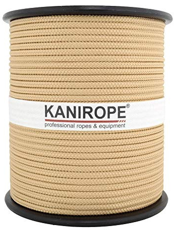Kanirope® Corde Cordage PP Polypropylène MULTIBRAID 4mm 100m Chanvre (0144) tressée