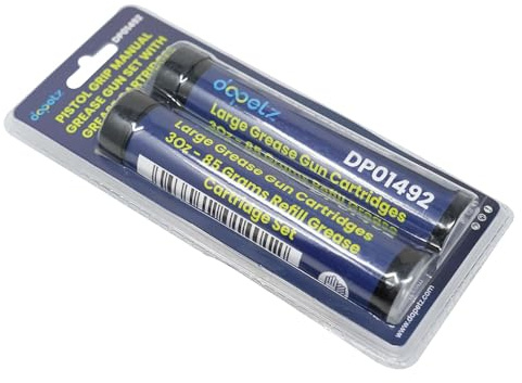Dapetz ® Grease Gun Cartridges Set High Temperature And High Pressure 3Oz - 85 Grams Refill Grease Cartridge For Wheel Bearings, Chassis & Universal Joint