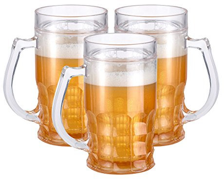 3 chopes de bière rafraîchissantes à double paroi 0,3 litre [Rosenstein & Söhne]