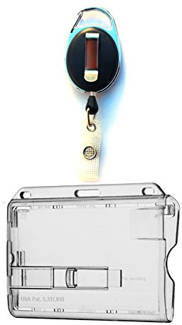 1x Ausweis-Set Ausweisset Kartenhülle mit einem Schieber - Ausweishülle für 1 Karten mit Ausweiszipper - Ausweishalter oval Zipper Ausweisjojo mit GÜRTELCLIP
