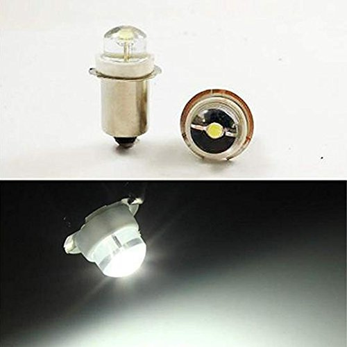 Ampoule LED pour mini lampe frontale - 6000 K - lumière blanc froid - mini culot P13.5S - 3/4,5/6 V - 0,5/0,75 W, 4 pièces, 3V