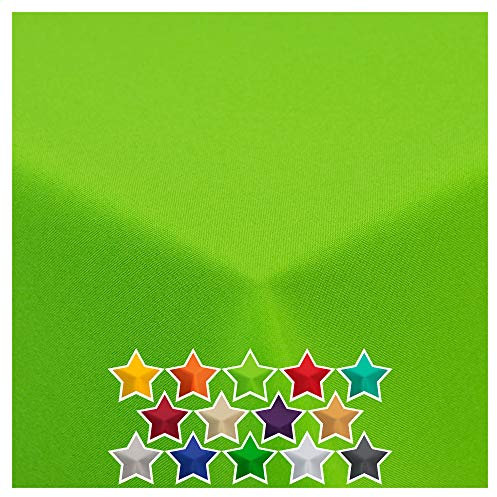 StoffTex Tischdecke I Tischläufer I Tischtuch I Tischwäsche I Dauerhaft Kratzfest I Tischdekoration aus Polyester für Wohnzimmer, Esszimmer, Balkon, Garten (Seladongrün, 100 x 100 cm)
