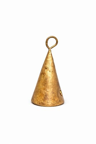 EIN Dutzend kegelförmige indische Zinnglocken im Vintage-Stil, rustikales Glockenspiel mit Metallklöppel, Kuhglocken zum Basteln, Jahrestag, Rinder, Partygeschenke, Wandkunst, Obstgarten, Gartenkunst