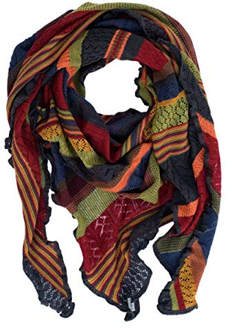 Invero, Foulard/Sciarpa triangolare in lana merino Kyra, 100% lana, Gocce