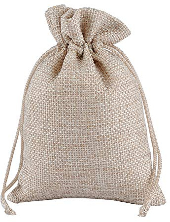JIHUOO 10 Stücke Jutesäckchen Jute Sack Jutebeutel Tasche Säckchen Geschenksäckchen für Hochzeitsfeier 20 x 30 cm