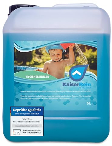 KaiserRein Planschbecken und Pool Desinfektion 5 L zur Desinfektion und Reinigung von Kinder- Planschbecken Pool und Schwimmbad I Desinfizieren ohne Chlor