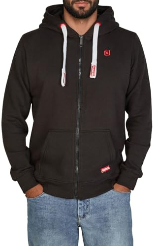 riverso Sweatjacke Herren mit Kapuze Reißverschluss Regular Fit RIVNoah | Kapuzenjacke Hoodie Kapuzenpullover Braun Rot Blau Schwarz Grün Grau Beige S M L XL XXL 3XL 4XL 5XL