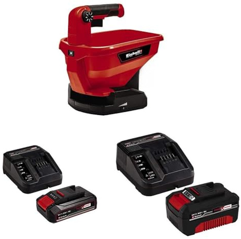 Einhell Universal Spreader GE-US 18 Li-Solo Power X-Change with Original Einhell 18V 2.5Ah Starter Kit Power X-Change with Einhell Power X-Change Starter kit Battery with a Charger