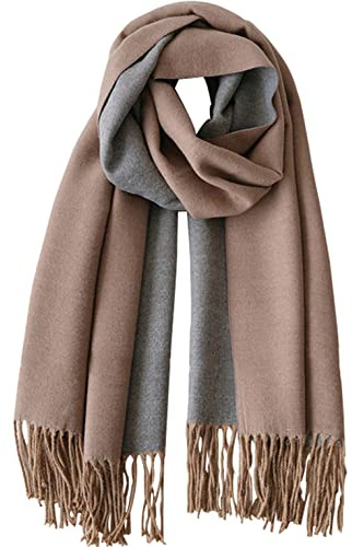CLELLA Cachemire Écharpe Femmes Hiver Écharpe Doux et Respirant Peau Amicale Écharpe Chaude et Mouchoir Décontracté Écharpes Douces et Longues Écharpes (Marron)