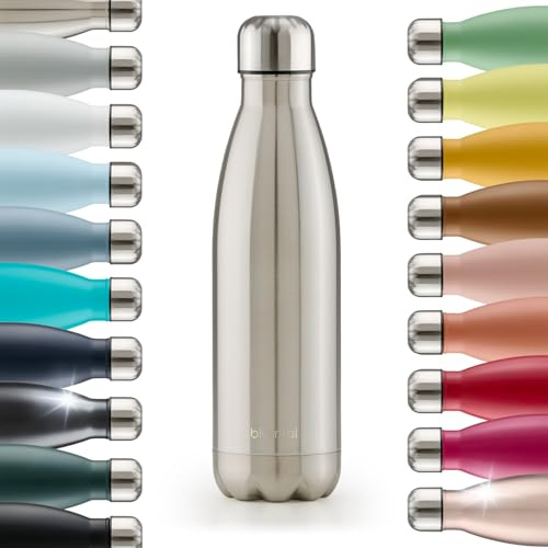Blumtal - Isotermisk flaska 750 ml - vattenflaska i rostfritt stål 750 ml - metallflaska - vattentät - återanvändbar - BPA-fri - för varma och kalla drycker - rostfritt stål-silver