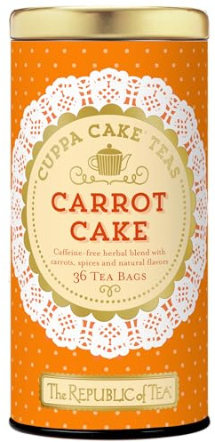 The Republic of Tea — Carrot Cake Cuppa Cake Tea, 36 Tea Bags, Caffeine-Free