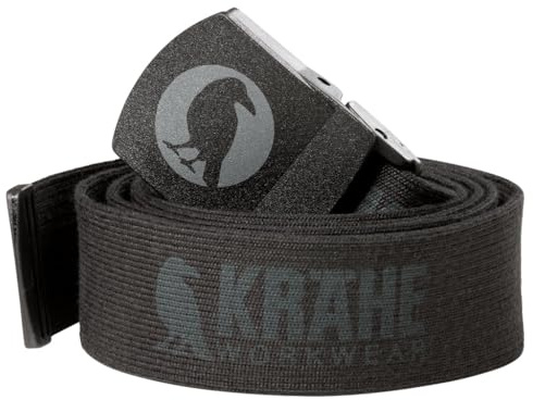 KRÄHE Gürtel Stretch | Arbeitsgürtel ohne Metall | stufenlos verstellbar | elastischer Gürtel ohne Löcher | für Herren & Damen | 130 cm lang | einfach zu kürzen